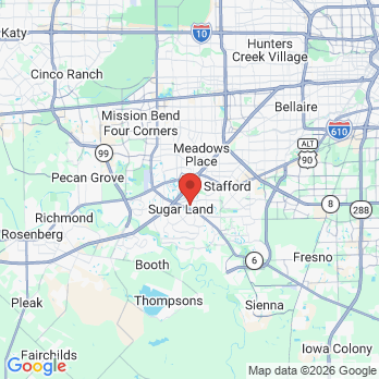 Map to RiteSmile Dental office in Sugar Land, TX