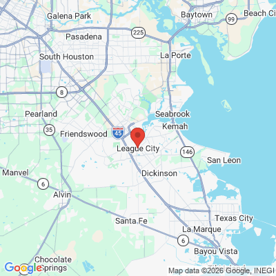Map to  office in League City, TX