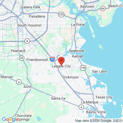 Map to  office in League City, TX