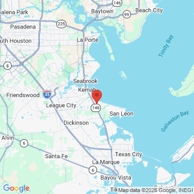 Map to  office in Bacliff, TX
