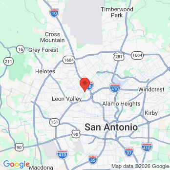 Map to Benjamin Young DDS MS office in San Antonio, TX
