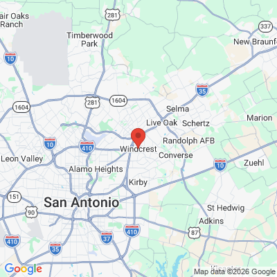 Map to  office in Windcrest, TX