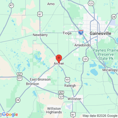 Map to  office in Archer, FL