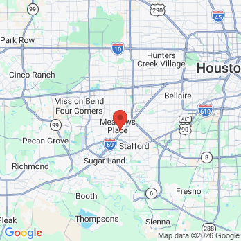 Map to Texas Little Teeth Pediatric Dentistry office in Stafford, TX