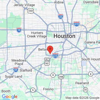 Map to Palmer Dental Group office in Houston, TX