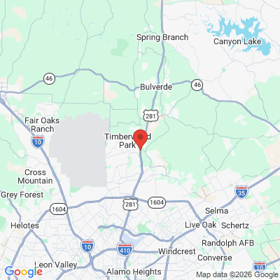 Map to  office in Timberwood Family Orthodontics