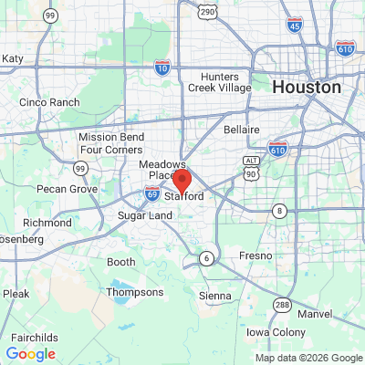 Map to  office in Stafford, TX
