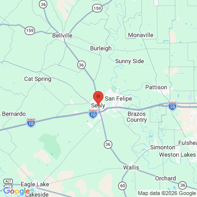 Map to  office in Sealy, TX