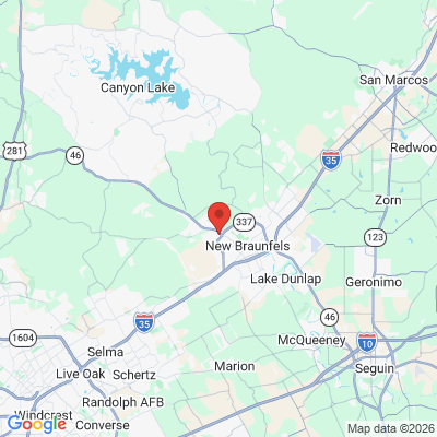 Map to  office in New Braunfels, TX