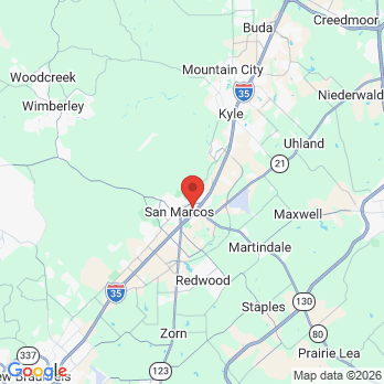 Map to The Dental Space office in San Marcos, TX