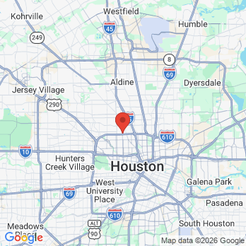 Map to Houston Dental Oasis: Dr. Amelia Wang office in Houston, TX