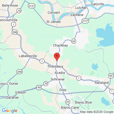 Map to  office in Thibodaux, LA