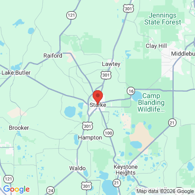 Map to  office in Starke, FL