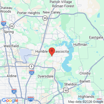 Map to Sam's Smile Dental office in Humble, TX
