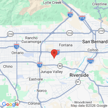 Map to Gupta dental  office in Fontana, CA