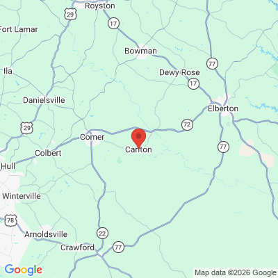 Map to  office in Carlton, GA
