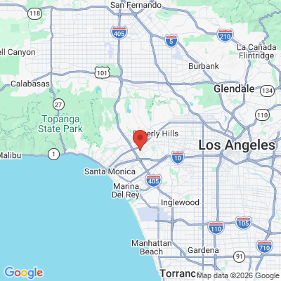 Map to Westwood Family Dental office in Los Angeles, CA