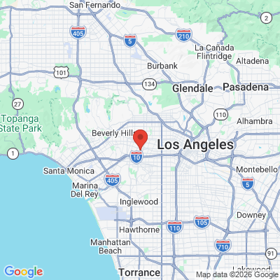 Map to MID CITY DENTAL GROUP office in Los Angeles, CA