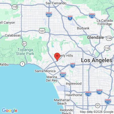 Map to WLA Dental Center office in Los Angeles, CA