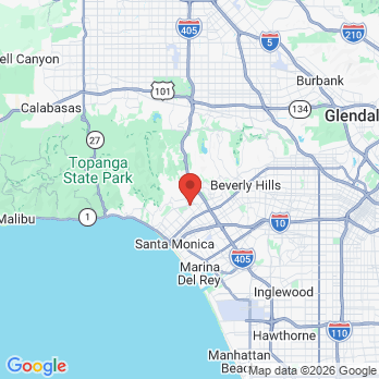 Map to Brentwood Dental office in Los Angeles, CA