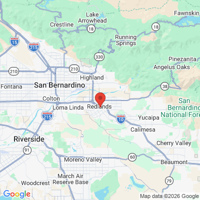 Map to Diehl Orthodontics office in Redlands, CA