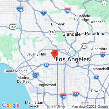 Map to Cal Dental Group office in Los Angeles, CA