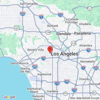 Map to Cal Dental Group office in Los Angeles, CA