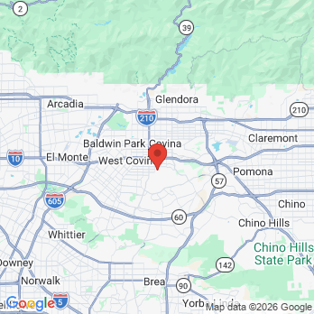 Map to Pearl Dentistry office in West Covina, CA
