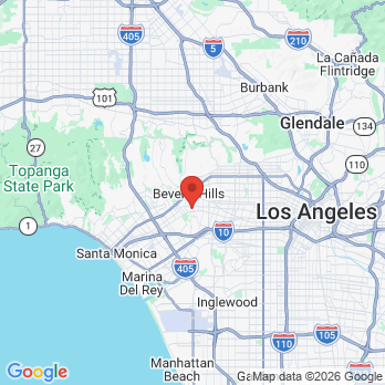 Map to Sinai Family Dentistry: Dr Faramarz Edalat & Dr Farshad Labib office in Los Angeles, CA