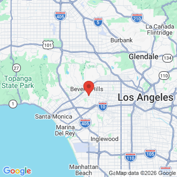 Map to Beverly Hills Prestige Dental Group office in Los Angeles, CA