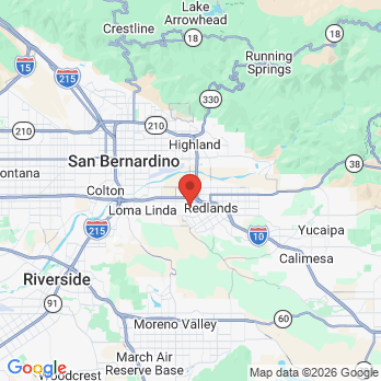 Map to Smile Xthetics office in Redlands, CA