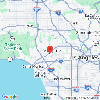 Map to Century Park Dental Care office in Los Angeles, CA