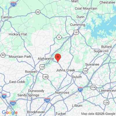 Map to  office in Alpharetta, GA