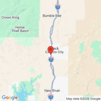 Map to Radiant Dental office in Black Canyon City, AZ