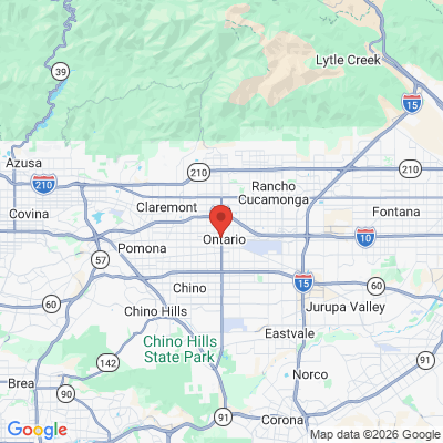 Map to Euclid Family Dentistry office in Ontario, CA