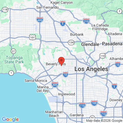 Map to David Anson, D.D.S., Inc. office in Beverly Hills, CA