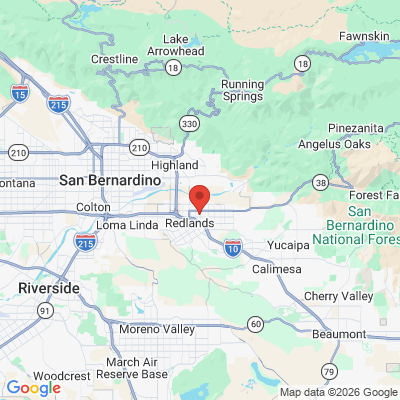Map to  office in Redlands, CA