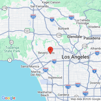 Map to Beverly Hills Complete Dentistry office in Beverly Hills, CA