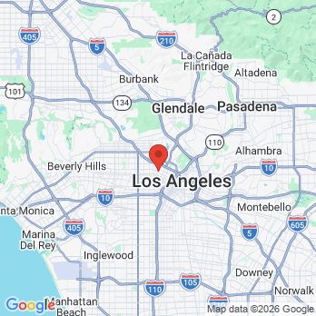 Map to Amigos Dental for Kids & Adults office in Los Angeles, CA