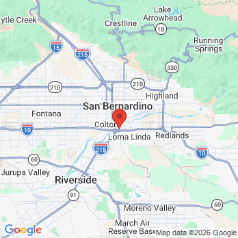 Map to Dental Lounge office in San Bernardino, CA