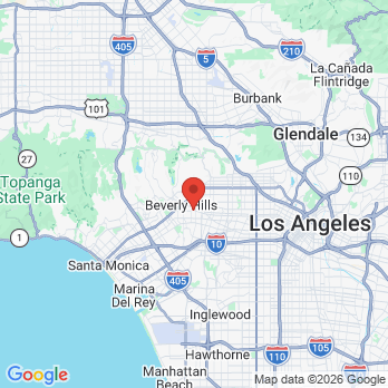Map to Douglas Galen, D.D.S. office in Beverly Hills, CA