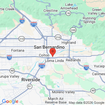Map to Dental Views/Mountainview Dental Care office in San Bernardino, CA
