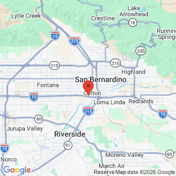 Map to Colton Modern Dentistry office in Colton, CA
