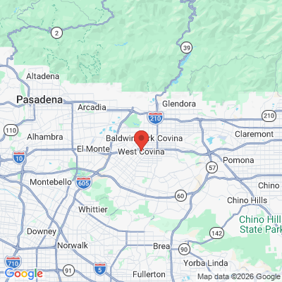 Map to  office in West Covina, CA