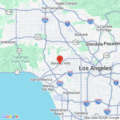 Map to R F Saldamando Inc office in Beverly Hills, CA
