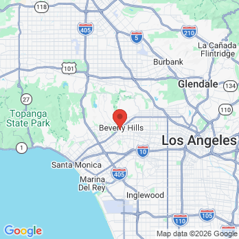 Map to The Prosthodontic Center of Beverly Hills  office in Beverly Hills, CA