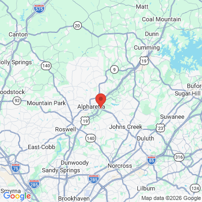 Map to  office in Alpharetta, GA