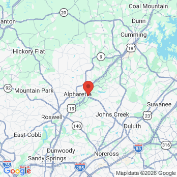 Map to Dr Chase Hall office in Alpharetta, GA