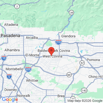 Map to Cameron Family Dental office in West Covina, CA