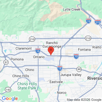 Map to Vineyard Family Dentistry office in Ontario, CA